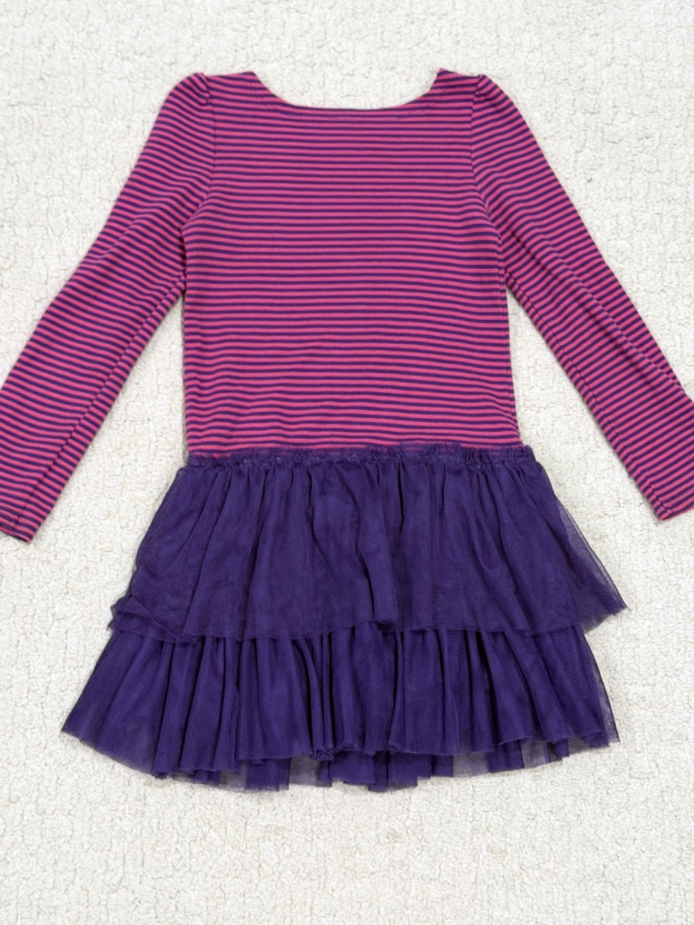 Kids Children's Place Striped Top/Tulle Bottom Skirt Dress Size 5/6 - Picture 6 of 6